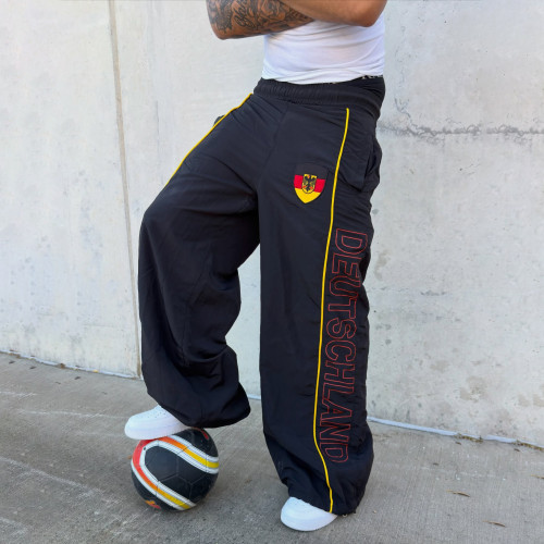 Custom Clothing Manufacturer Embroidery Nylon Retro Sweatpants