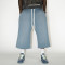 Custom Clothing Manufacturer Heavyweight Acid Wash Raw Capri Pants