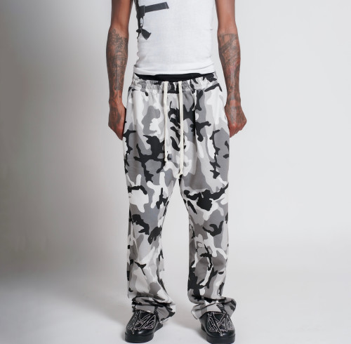 Custom Clothing Manufacturer Heavyweight Digitally Printed Wide-leg pants