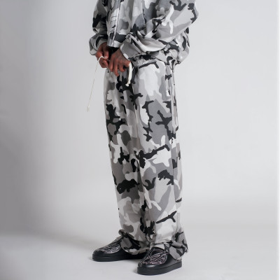 Custom Clothing Manufacturer Heavyweight Digitally Printed Wide-leg pants