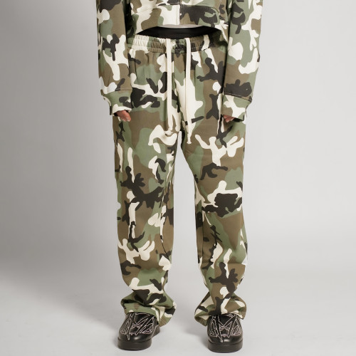 Custom Clothing Manufacturer Heavyweight Digitally Printed Wide-leg pants