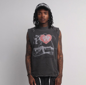 Custom Clothing Manufacturer Washable Distressed Street Sleeveless Vest
