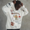 Custom Clothing Manufacturer Graffiti Distressed American-Style Hoodie