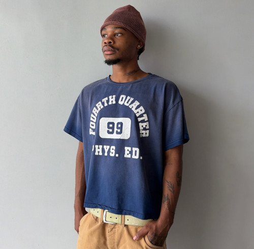 Custom Clothing Manufacturer Acid-Washed Offset Printed T-shirt