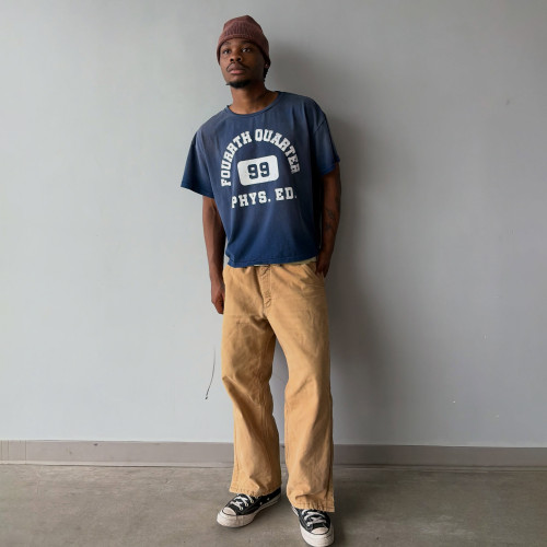 Custom Clothing Manufacturer Acid-Washed Offset Printed T-shirt