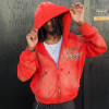 Custom Clothing Manufacturer's Distressed Patchwork Embroidered Hoodies