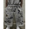 Custom Embroidered Distressed Graffiti All-Over Print Sweatshirt set