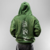 Custom Retro Embroidered Rhinestone Zipper Cardigan Sweatshirt