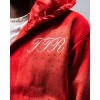 Custom Retro Embroidered Rhinestone Zipper Cardigan Sweatshirt