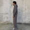Custom  Clothing manufacturers Retro Washed Cropped Zip-up Hoodie Set