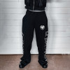 Custom Clothing Manufacturers Appliquéd Raw Edge Terry Sweatpants