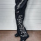 Custom  Clothing Manufacturers Appliquéd Raw Edge Terry Sweatpants