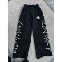 Custom  Clothing Manufacturers Appliquéd Raw Edge Terry Sweatpants