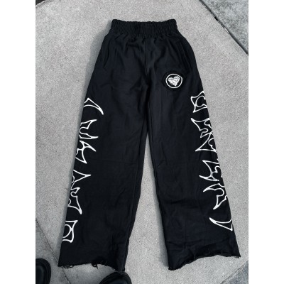 Custom  Clothing Manufacturers Appliquéd Raw Edge Terry Sweatpants
