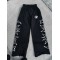 Custom  Clothing Manufacturers Appliquéd Raw Edge Terry Sweatpants