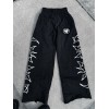 Custom Clothing Manufacturers Appliquéd Raw Edge Terry Sweatpants