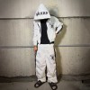 Custom Clothing Manufacturers Embroidered Badge Short Hooded Nylon Suit.