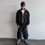 Custom Clothing Manufacturers Nylon Embroidered LOGO Stand-up Collar Suit.
