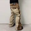Custom Clothing Manufacturers Camouflage Flared Twill Cotton Trousers