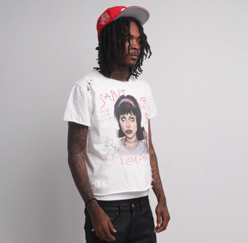 Custom Clothing Manufacturers Printed distressed T-shirt