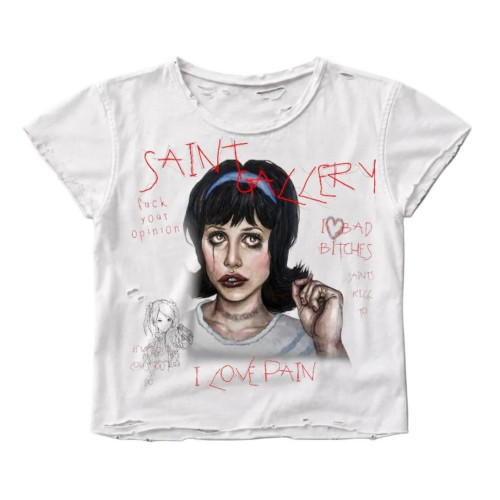 Custom  Clothing Manufacturers Printed distressed T-shirt