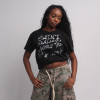 Custom Clothing Manufacturers Hand-Painted Print Ripped Black T-shirt.