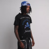 Custom Clothing Manufacturers Digitally Printed Distressed Black T-Shirt