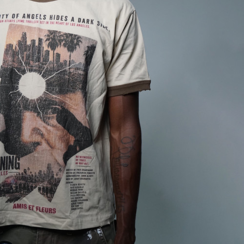 Custom Clothing Manufacturers Heavyweight Printed Acid Washed T-shirt