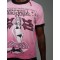 Custom Clothing Manufacturers Printed Acid Wash color-blocked T-shirt