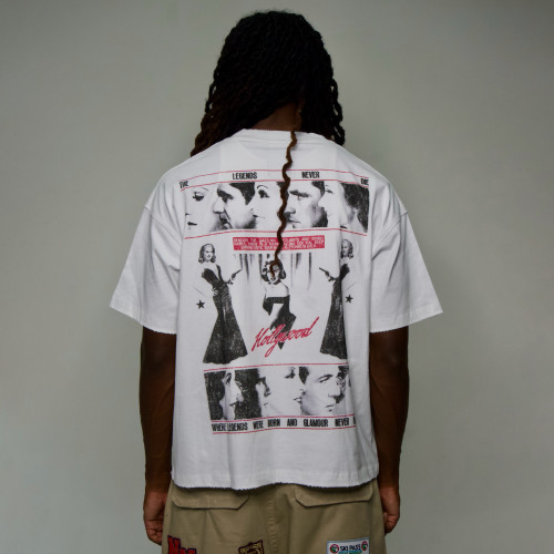 Custom Clothing Manufacturers Printed Distressed Frayed Edges T-shirt