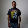 Custom Clothing Manufacturers Distressed Printed Black T-shirt