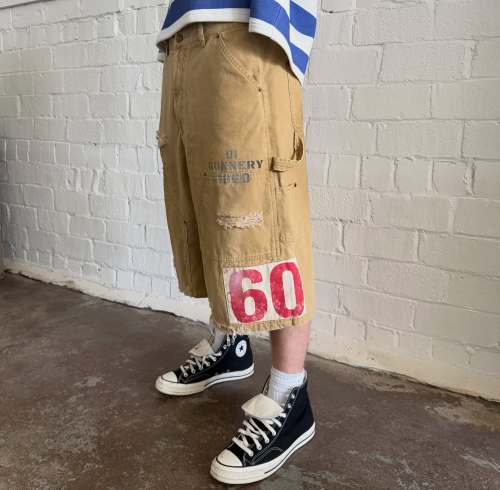 Custom Clothing Manufacturers Distressed And Ripped Canvas Work Pants