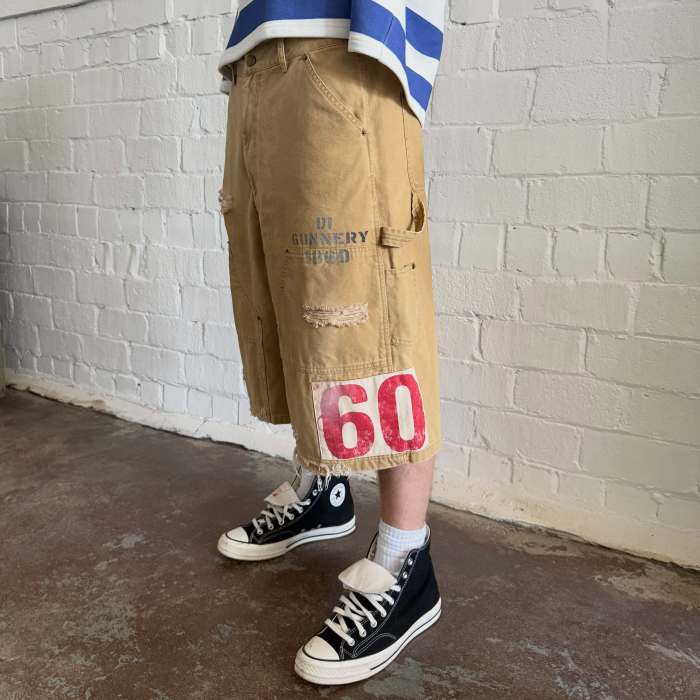 Custom Clothing Manufacturers Distressed And Ripped Canvas Work Pants