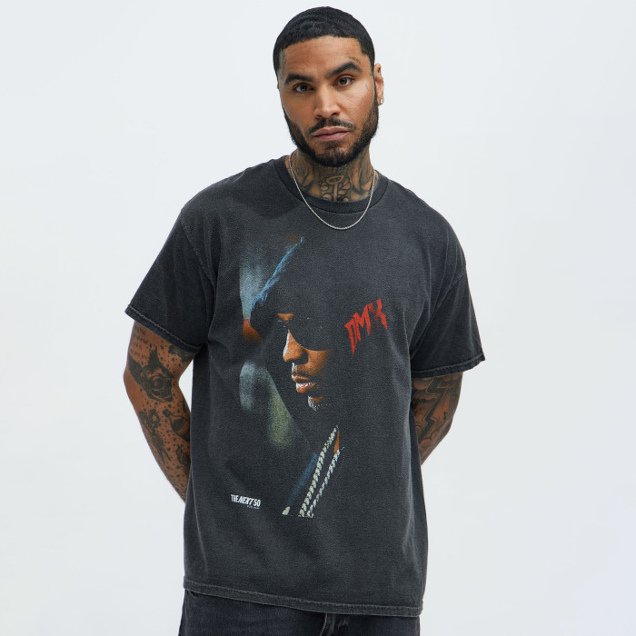 Custom Clothing Manufacturers Digital Printed Distressed Acid Washed T-shirt