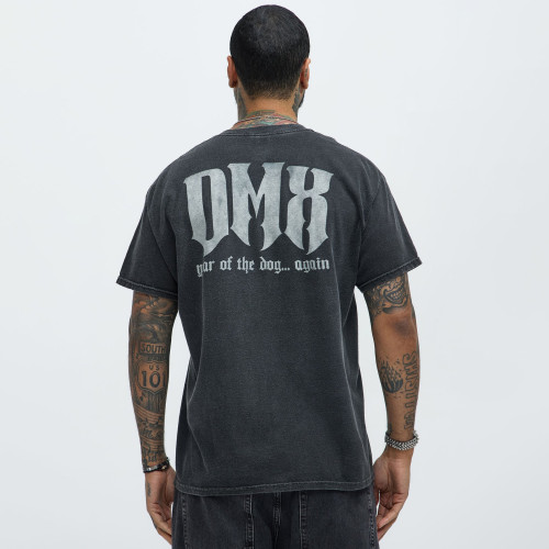 Custom Clothing Manufacturers Digital Printed Distressed Acid Washed T-shirt