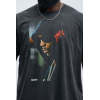 Custom Clothing Manufacturers Digital Printed Distressed Acid Washed T-shirt