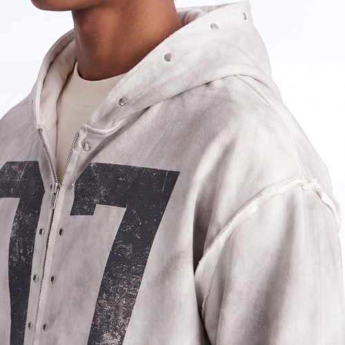 Custom Clothing Manufacturers Distressed-Effect Digitally Printed Hoodies