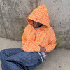 Custom Clothing Manufacturer Distressed Zip-Up Checkered Hoodies