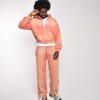 Custom Clothing Manufacturer Rhinestone Acid Wash Two-Piece Hoodie Set