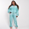 Custom Clothing Manufacturer Rhinestone Acid Wash Two-Piece Hoodie Set