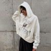 Custom Clothing Manufacturer Retro Distressed Printing Cropped hoodie