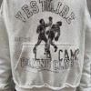Custom Clothing Manufacturer Retro Distressed Printing Cropped hoodie