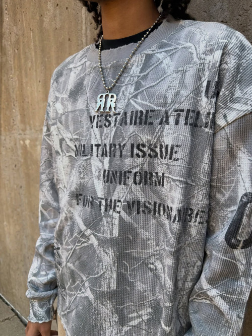 Custom Clothing Manufacturer Camouflage Printing Distressing Raw T-shirt