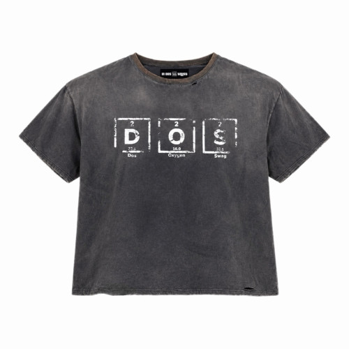 Custom Clothing Manufacturer Acid Wash Distressed Short-Sleeved T-Shirt