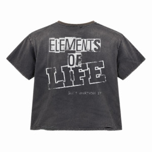 Custom Clothing Manufacturer Acid Wash Distressed Short-Sleeved T-Shirt