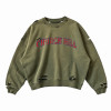 Custom Clothing Manufacturer Distressed Acid Wash Digital Printing Sweatshirt