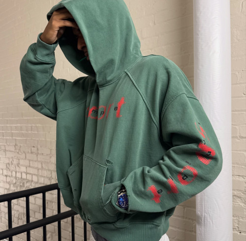 Custom Clothing Manufacturer Distressed Acid Wash Digital Printing Hoodies
