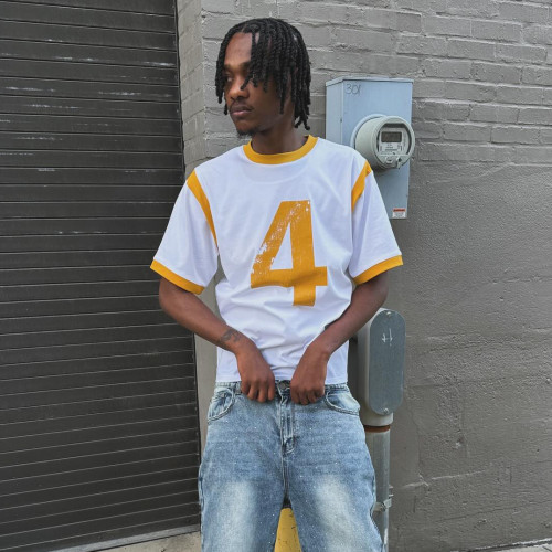Custom Clothing Manufacturer Digitally Printed Vintage-Style Distressed T-shirt