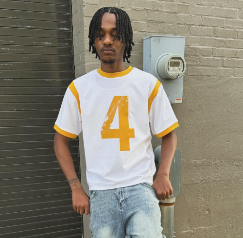 Custom Clothing Manufacturer Digitally Printed Vintage-Style Distressed T-shirt
