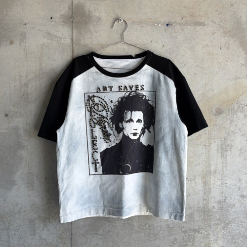 Custom Clothing Manufacturer Distressed Rhinestone Digital Print T-Shirt